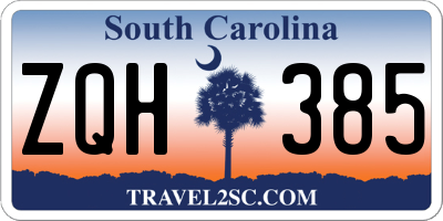 SC license plate ZQH385