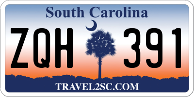 SC license plate ZQH391