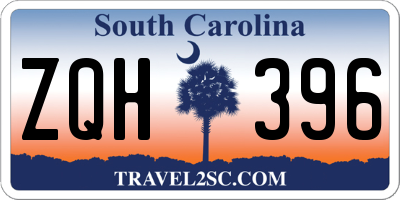 SC license plate ZQH396