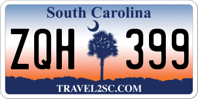 SC license plate ZQH399