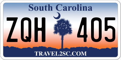 SC license plate ZQH405