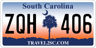 SC license plate ZQH406