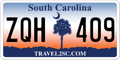 SC license plate ZQH409