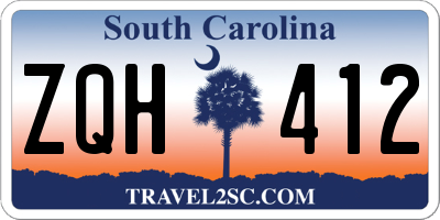SC license plate ZQH412