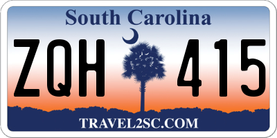 SC license plate ZQH415