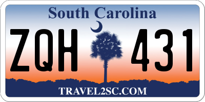 SC license plate ZQH431