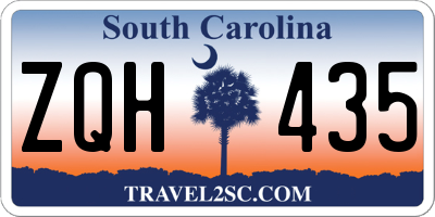 SC license plate ZQH435