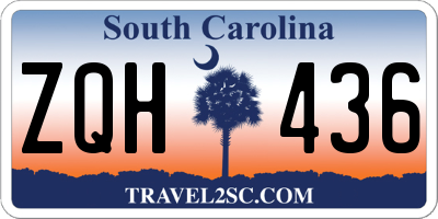 SC license plate ZQH436