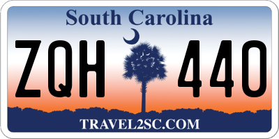 SC license plate ZQH440