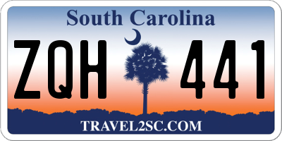 SC license plate ZQH441