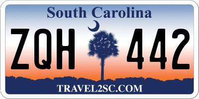 SC license plate ZQH442