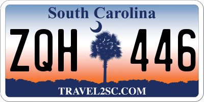 SC license plate ZQH446