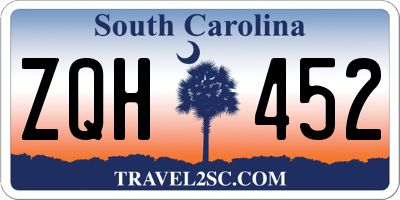 SC license plate ZQH452