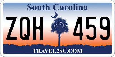 SC license plate ZQH459
