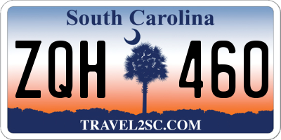 SC license plate ZQH460