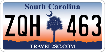 SC license plate ZQH463