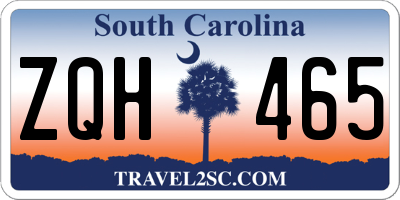 SC license plate ZQH465