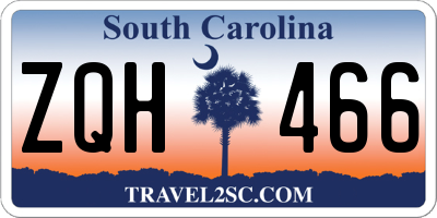 SC license plate ZQH466