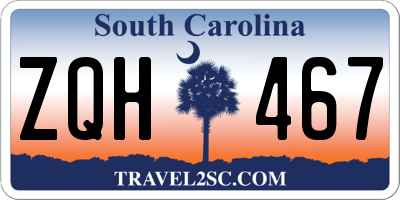 SC license plate ZQH467