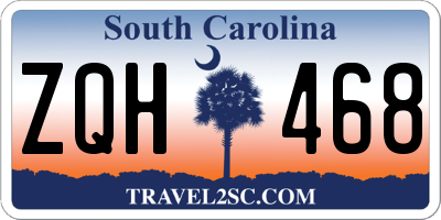 SC license plate ZQH468