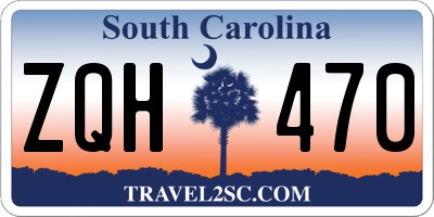 SC license plate ZQH470
