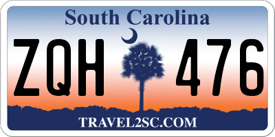 SC license plate ZQH476