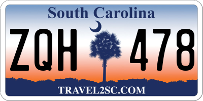 SC license plate ZQH478