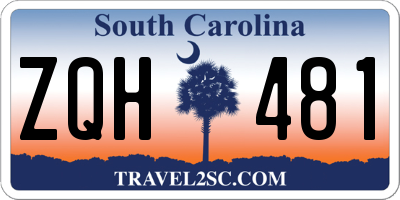 SC license plate ZQH481