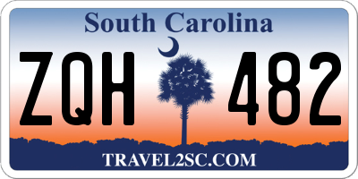 SC license plate ZQH482