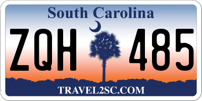 SC license plate ZQH485