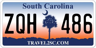 SC license plate ZQH486