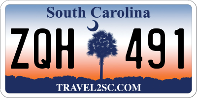 SC license plate ZQH491