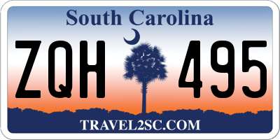 SC license plate ZQH495