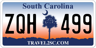 SC license plate ZQH499