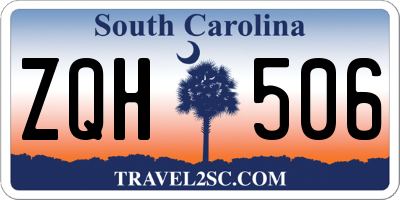SC license plate ZQH506