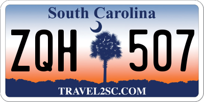 SC license plate ZQH507