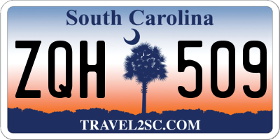 SC license plate ZQH509