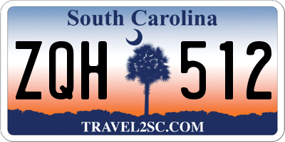SC license plate ZQH512