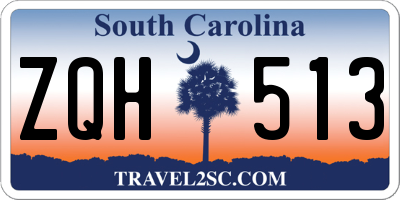 SC license plate ZQH513