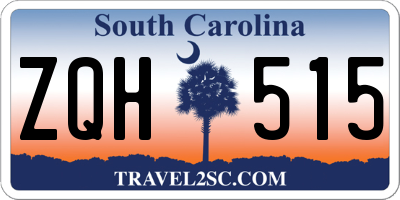 SC license plate ZQH515