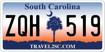 SC license plate ZQH519