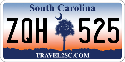 SC license plate ZQH525