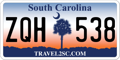 SC license plate ZQH538