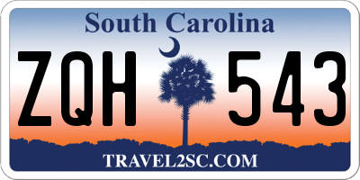 SC license plate ZQH543