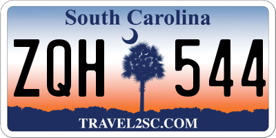 SC license plate ZQH544