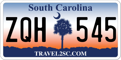 SC license plate ZQH545