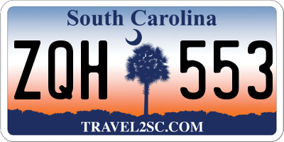 SC license plate ZQH553
