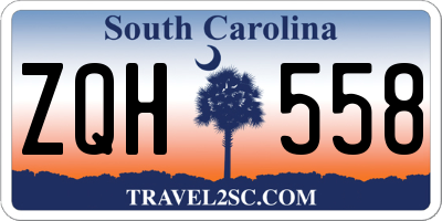 SC license plate ZQH558