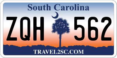 SC license plate ZQH562