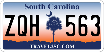 SC license plate ZQH563